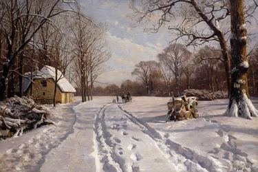 Un paseo en trineo por un paisaje invernal