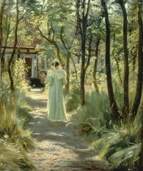 Marie en el jardín