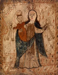 Nuestra Señora del Carmen, c. 1749-1831 (pintura al agua sobre tabla de madera)