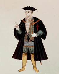 Retrato de cuerpo entero de Alfonso de Albuquerque (1453-1515), navegante y conquistador portugués, a veces apodado el 