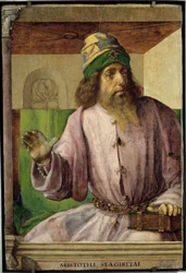 Retrato de Aristóteles, filósofo griego.