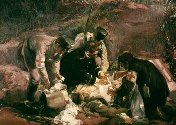 Donación de sangre: los heridos de guerra son rescatados por voluntarios de la Cruz Roja