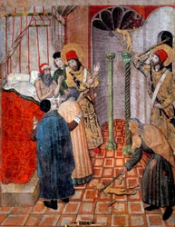 San Sebastián y San Policarpo destruyendo ídolos