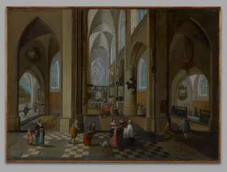Interior de una iglesia gótica