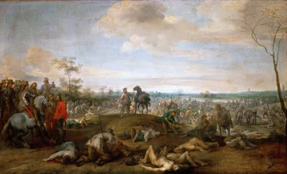 Escena de batalla, guerra de los treinta años