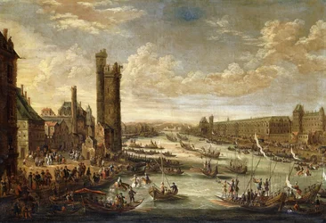 Vista de París hacia el Louvre y la Torre de Nesle, 1671-77