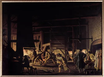 Una fragua en el siglo XVIII