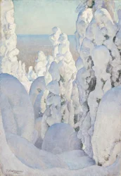 Paisaje de invierno en Kinahmi, 1923