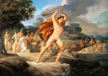 Hércules vence a Tánatos (óleo sobre lienzo)