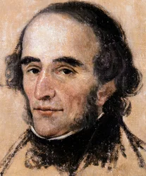 Retrato de Nicolo Paganini (1782-1840) violinista y compositor italiano
