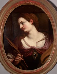 Pintura de Santa Barba de Pellegro Piola (o Pellegrino Piola) (1617-1640)