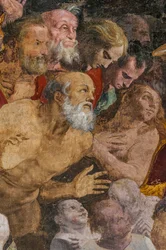 San Juan Bautista bautizando a la gente, capilla de Poggi
