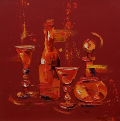 Naturaleza muerta en rojo, 2005