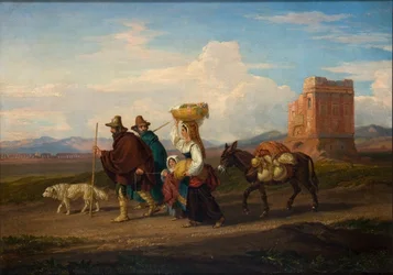 Paisaje con figuras y ruinas, 1837