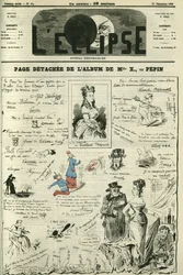 Página desprendida de Mademoiselle X. Portada en "L