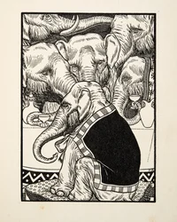 Una comedia de cuadrúpedos, de Cien anécdotas de animales, pub. 1924