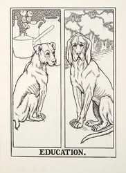 La Educación, de las Fábulas de Fontaine, pub. 1905