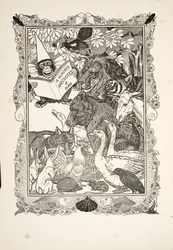 Frontispicio, de Cien anécdotas de animales, pub. 1924