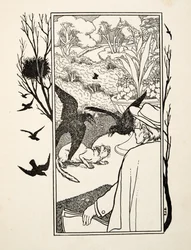 El Gato y los Cuervos, de Cien Anécdotas de Animales, pub. 1924