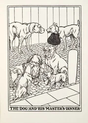 El Perro y la Cena de su Amo, de las Fábulas de Fontaine, pub. 1905