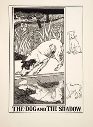 El perro y la sombra, de Cien fábulas de Esopo, publicado en 1903