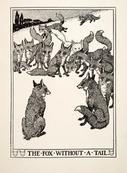 El zorro sin cola, de Cien fábulas de Esopo, pub.1903