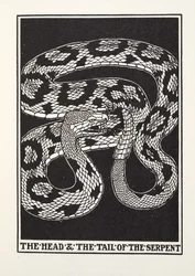 La Cabeza y la Cola de la Serpiente, de las Fábulas de Fontaine, pub. 1905