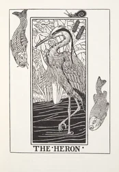 La garza, de las Fábulas de Fontaine, pub. 1905