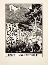 El Cabrito y el Lobo, de Cien Fábulas de Esopo, pub.1903
