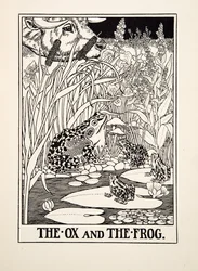 El buey y la rana, de Cien fábulas de Esopo, pub.1903