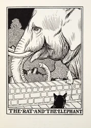 La Rata y el Elefante, de las Fábulas de Fontaine, pub. 1905