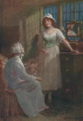 Ilustración para Adam Bede de George Eliot (litografía en color)