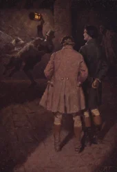 Ilustración para Cumbres Borrascosas de Emily Bronte (litografía en color)