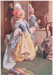 Ella se pasea gravemente de un lado a otro, de Mujercitas publicado por Associated Newspapers Limited, c.1940 (litografía en color)