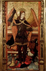 El Arcángel Miguel pesando las almas de los muertos