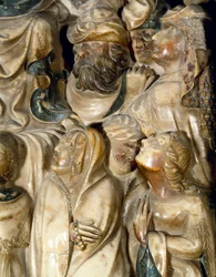 Personajes tallados del predela del altar mayor de la Catedral de Tarragona