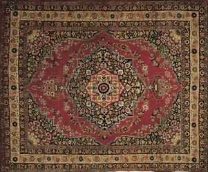 Primer plano de una alfombra Tabriz Haji Jalili, Irán