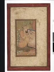 Farhad tallando el retrato de Shirin, probablemente siglo XVIII