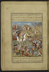 IO Islamic 3442 f.235r Captura y saqueo de Kerman por (Aghā) Muḥammad Shāh y sus tropas, del 