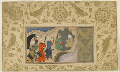 Iskandar visita a un ermitaño, c.1500