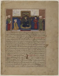 Jamshid entronizado, c.1425