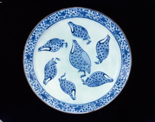 Plato de perdiz, Irán, período safávida, siglo XVIII