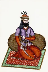 Retrato de Shah Garshab, siglo XIX