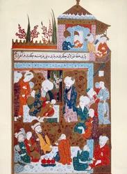 Rumi curando a su hijo mayor Arif, finales del siglo XVI