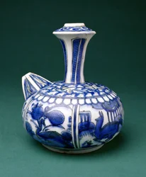 Kendi azul y blanco safávida, 1600-50