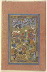 Sulayman y Bilqis entronizados, c.1590-1600