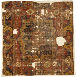 Fragmento de alfombra de medallón y cartucho de Tabriz, Noroeste de Persia, segunda mitad del siglo XVI