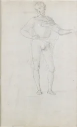 Estudio para una figura en una Adoración de los Magos, c1470-1520