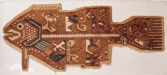 Tapiz de lana con hendidura de un pez (textil)