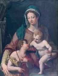 Virgen con el Niño y el Joven San Juan, antes de 1585, Pieter de Witte (óleo sobre tabla)